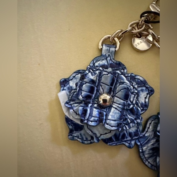 Brahmin Double Magnolia Tassel Coastal Blue Melbourne Bag Charm NWT MSRP:$125.00 - Picture 12 of 14